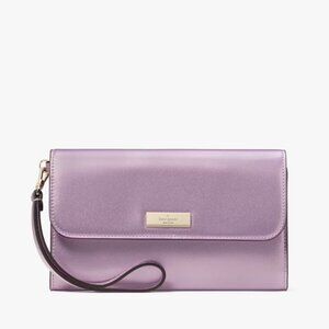 NEW Kate Spade Kenzie Boxed Medium Flap Wristlet in Quartz Pink